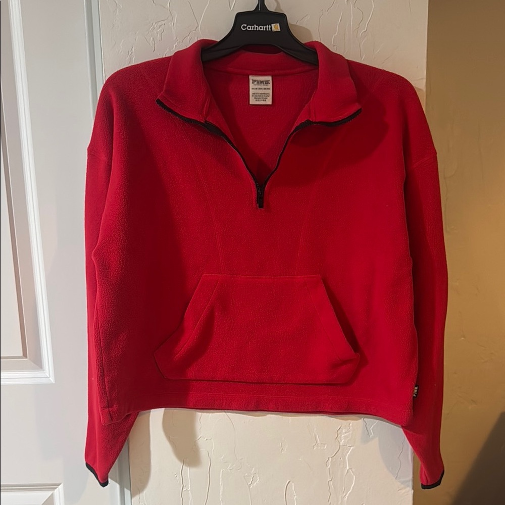 PINK Victoria's Secret Red Zip Up Sweater